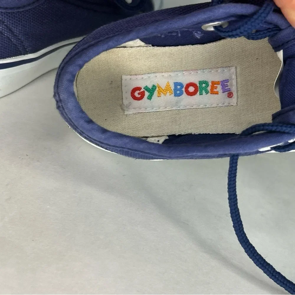 Gymsports Gymboree Slip On Sneaker Blue White Lace Up Size 5 Kids